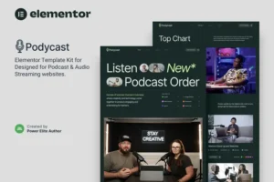 Mua Podycast – Podcast & Audio Streaming Elementor Template Kit giá rẻ
