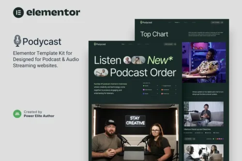 Mua Podycast – Podcast & Audio Streaming Elementor Template Kit giá rẻ