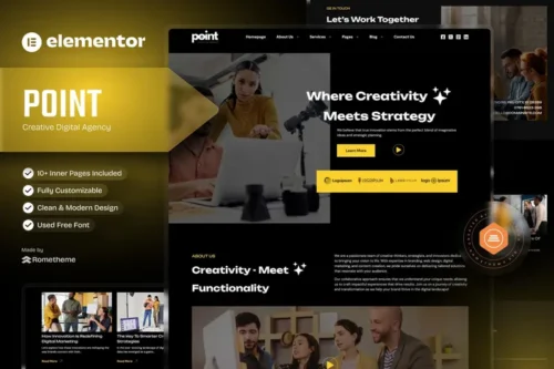 Mua Point - Creative Digital Agency Elementor Template Kit giá rẻ