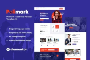 Mua Polimark - Political Campaign & Elections Elementor Template Kit giá rẻ
