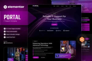 Mua Portal - IT Company Elementor Template Kit giá rẻ