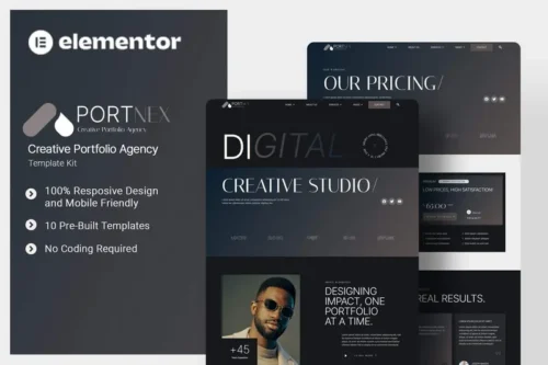 Mua Portnex - Creative Portfolio Agency Elementor Template Kit giá rẻ
