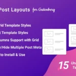 Post Layouts Pro for Gutenberg