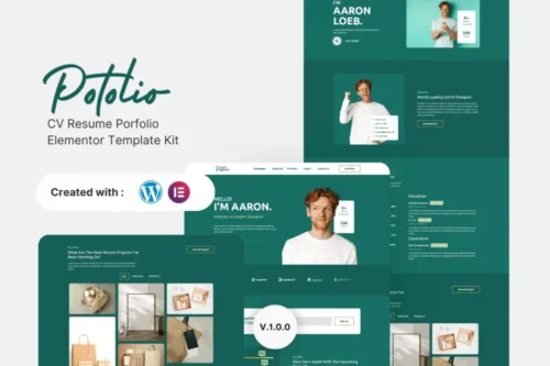 Mua Potolio - CV Resume Porfolio Elementor Template Kit giá rẻ