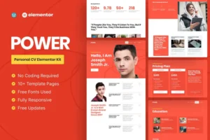 Mua Power - Personal CV Elementor Pro Template Kit giá rẻ