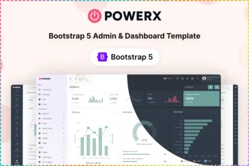 Mua PowerX - Bootstrap 5 Admin & Dashboard UI Kit giá rẻ