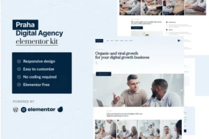 Mua Praha - Digital Agency Elementor Template Kit giá rẻ