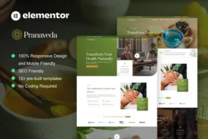 Mua PranaVeda - Ayurveda Treatment & Spa Elementor Pro Template Kit giá rẻ