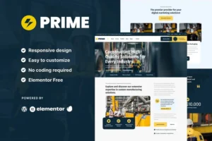 Mua Prime - Industrial & Manufacturing Elementor Template Kit giá rẻ