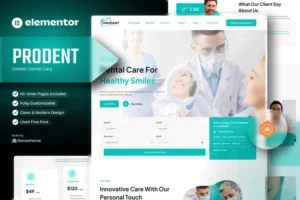 Mua Prodent - Dentist Dental Care Elementor Template Kit giá rẻ