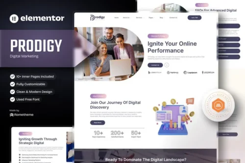 Mua Prodigy - Digital Marketing Elementor Template Kit giá rẻ