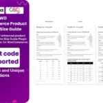 Product Custom Size Guide For WooCommerce
