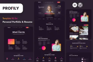 Mua Profily - Personal Portfolios & Resume Elementor Template Kit giá rẻ