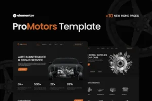 Mua ProMotors – Car Service and Detailing Elementor Pro Template Kit giá rẻ