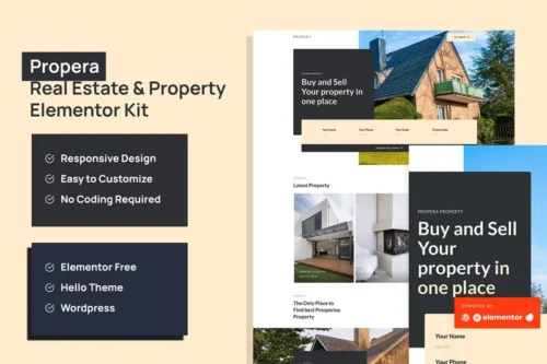 Mua Propera - Real Estate Elementor Template Kit giá rẻ
