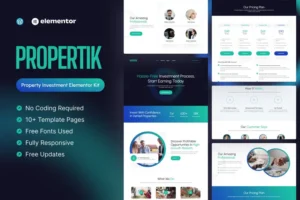 Mua Propertik - Property Investment Elementor Pro Template Kit giá rẻ