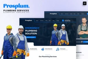 Mua Prosplum - Plumbing Services Elementor Template Kit giá rẻ