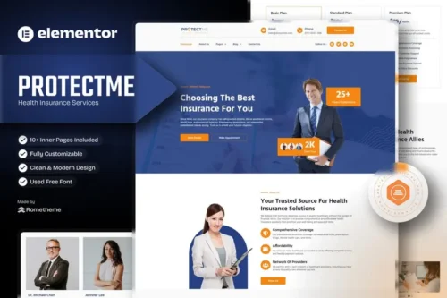 Mua Protectme - Health Insurance Elementor Template Kit giá rẻ