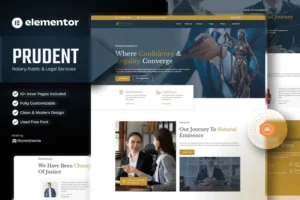 Mua Prudent - Notary Public & Legal Services Elementor Template Kit giá rẻ