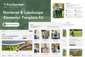 Mua PuriGarden - Gardener & Landscape Elementor Pro Template Kit giá rẻ