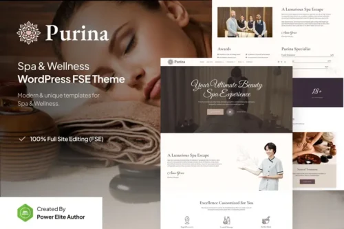 Mua Purina – Spa & Wellness FSE WordPress Theme giá rẻ