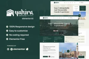 Mua Qahira - Umrah & Hajj Tour Travel Elementor Template Kit giá rẻ