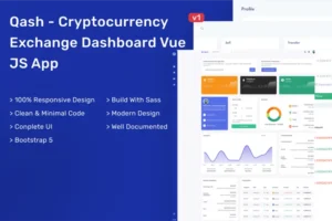 Mua Qash - Cryptocurrency Exchange Dashboard giá rẻ