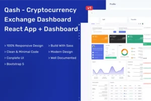 Mua Qash - Cryptocurrency Exchange Dashboard React App giá rẻ