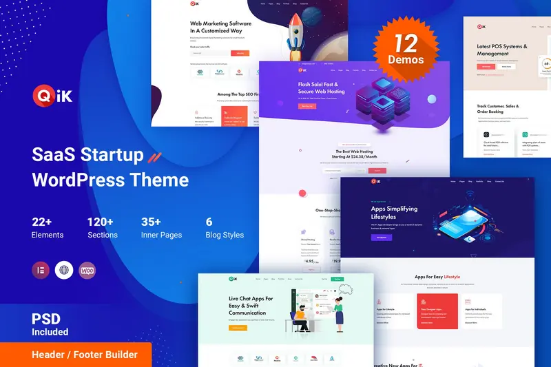 Mua QIK - SaaS Startup WordPress Theme giá rẻ