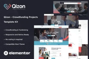 Mua Qizon - Crowdfunding Projects Elementor Template Kit giá rẻ