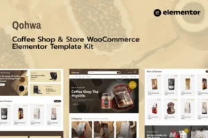 Mua Qohwa - Coffee Shop & Store Ecommerce Elementor Pro Template Kit giá rẻ