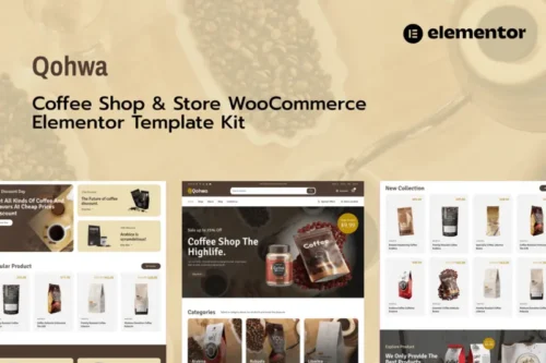 Mua Qohwa - Coffee Shop & Store Ecommerce Elementor Pro Template Kit giá rẻ