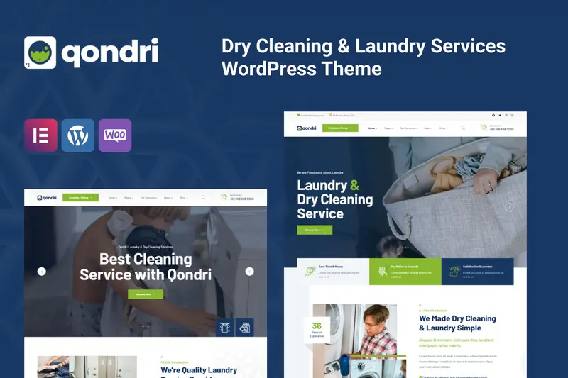 Mua Qondri - Dry Cleaning & Laundry Services WP Theme giá rẻ