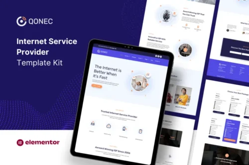Mua Qonec - Broadband & Internet Service Provider Template Kit giá rẻ