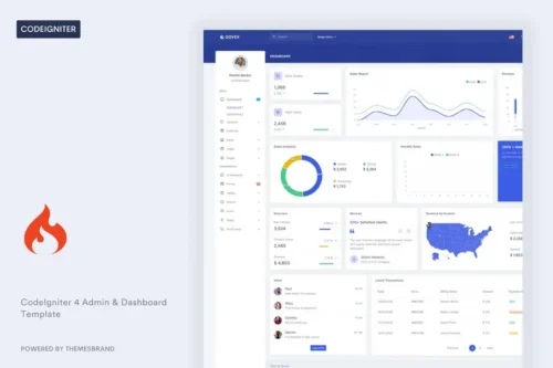 Mua Qovex - CodeIgniter 4 Admin & Dashboard Template giá rẻ