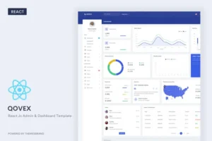 Mua Qovex - React Js Admin & Dashboard Template giá rẻ
