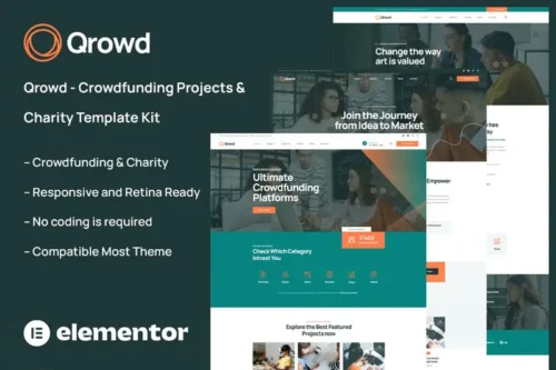 Mua Qrowd - Crowdfunding Projects & Charity Template Kit giá rẻ