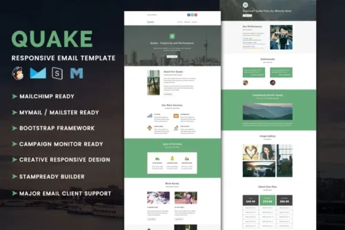 Mua Quake - Multipurpose Responsive Email Template giá rẻ