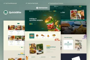 Mua Quick Bite - Restaurant & Cafe Elementor Pro Template Kit giá rẻ