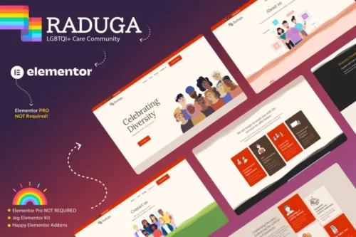 Mua Raduga - LGBTQI+ Care Community Elementor Template Kit giá rẻ