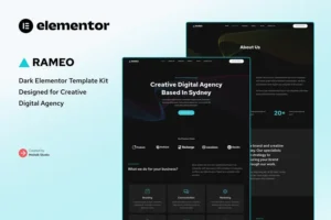 Mua Rameo - Dark Digital Agency Elementor Template Kit giá rẻ