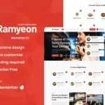 Ramyeon – Korean Restaurant Elementor Template Kit
