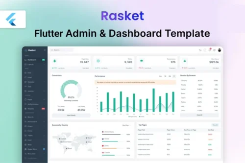Mua Rasket - Flutter Admin Panel giá rẻ