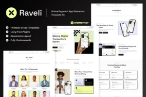 Mua Raveli - Online Payment App Elementor Template Kit giá rẻ