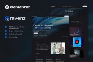 Mua Ravenz - Creative Digital Agency Elementor Template Kit giá rẻ