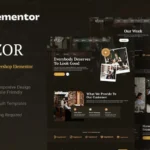 Razor – Modern Barbershop Elementor Template Kit