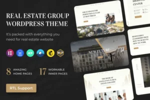 Mua Real Estate Group WordPress Theme + RTL giá rẻ