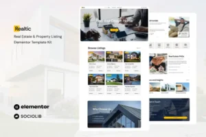 Mua Realtic - Real Estate & Property Listing Elementor Template Kit giá rẻ