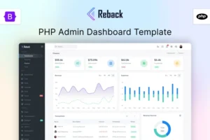 Mua Reback - Bootstrap & PHP Admin Dashboard Template giá rẻ