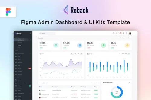 Mua Reback – Figma Admin & Dashboard Template giá rẻ